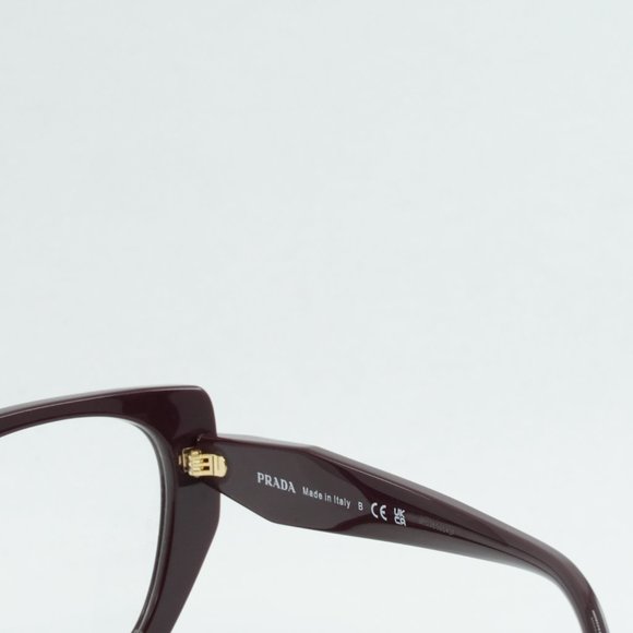 💯 NEW PRADA  PR18WV VIY1O1 BURGUNDY EYEGLASSES - Picture 5 of 10
